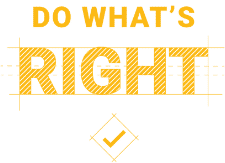 Buildxact Company value: Do what's right, in yellow