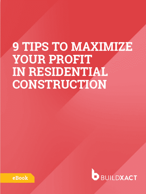 A cover image for our eBook about maximising residential construction profit