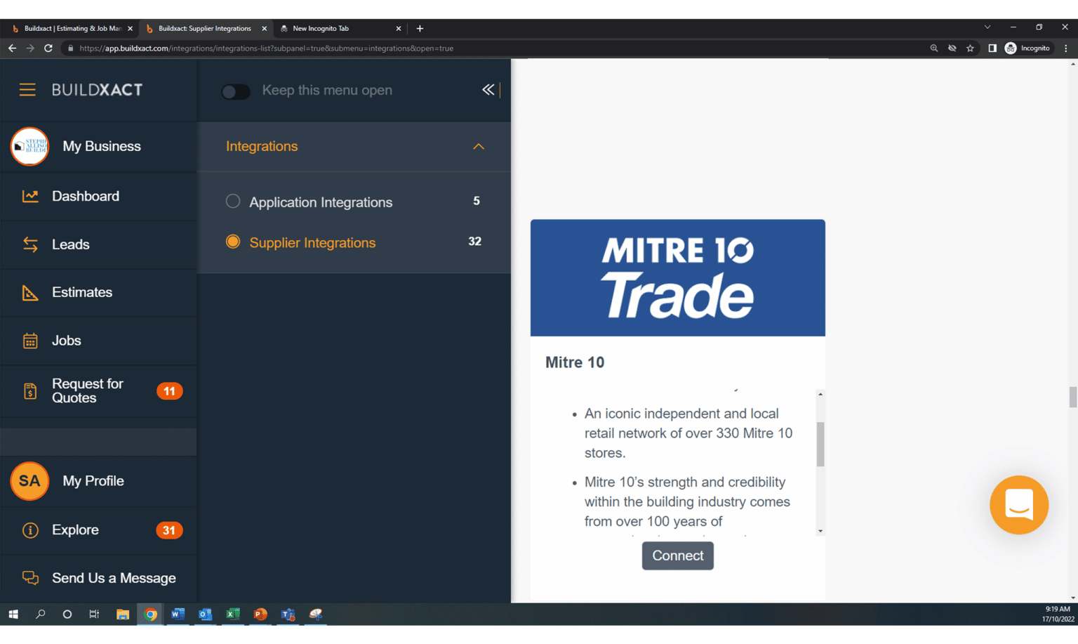 MITRE 10 Buildxact AU