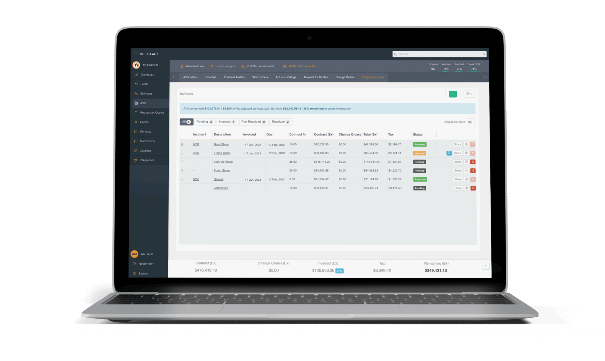 Construction Invoicing Software | Buildxact AU