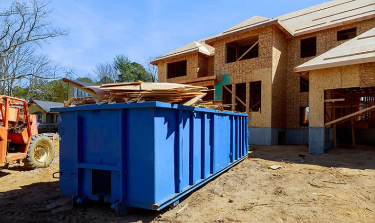 A large container on a construction site