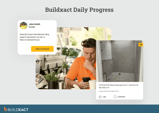 Image showing Buildxact’s daily progress sharing
