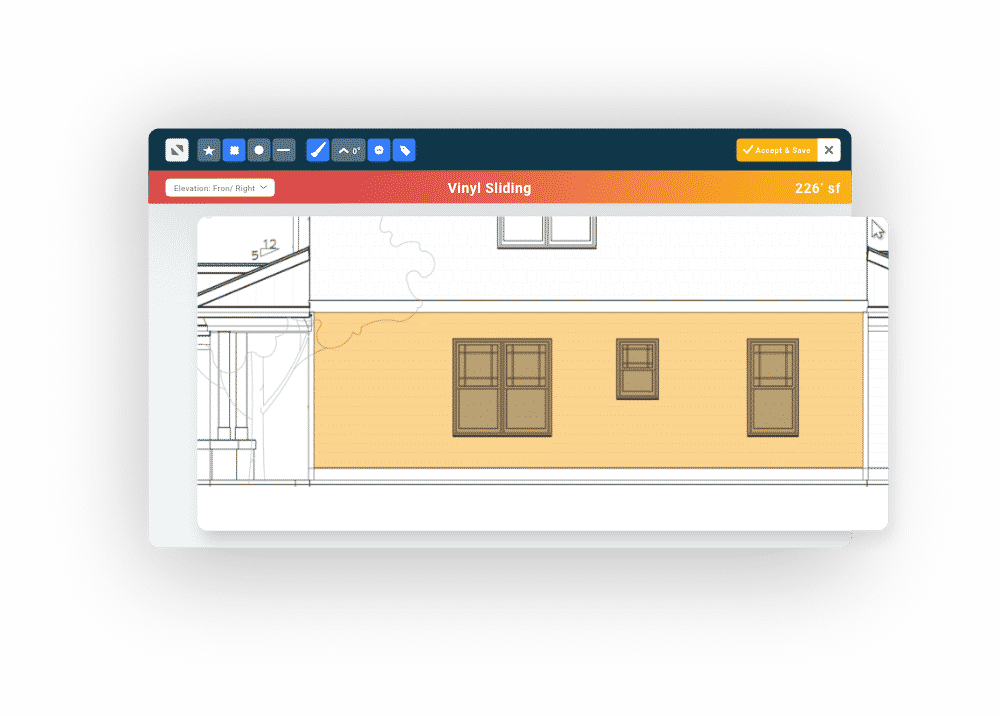 A stylized look at the Buildxact takeoff tool