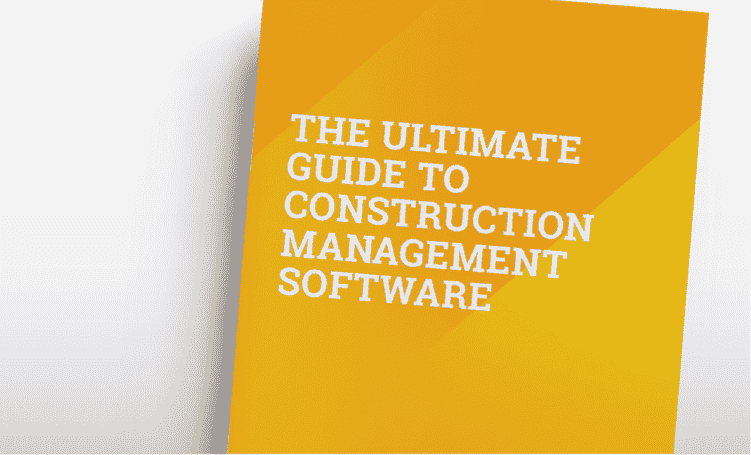 A cover image of Buildxact's eBook guide to construction management software