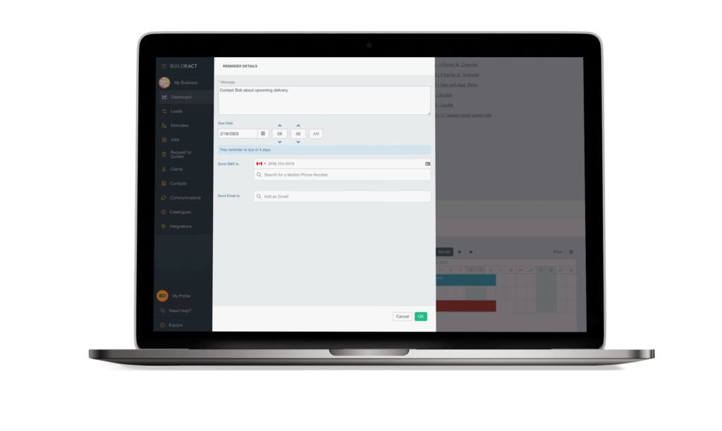 Construction Scheduling Software | Buildxact CA