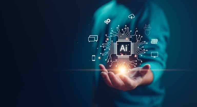 An image showing the concept of AI powered software