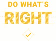 Buildxact Company value: Do what's right, in yellow