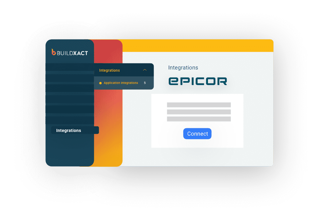 A stylised look at supplier integration with Epicor in Buildxact