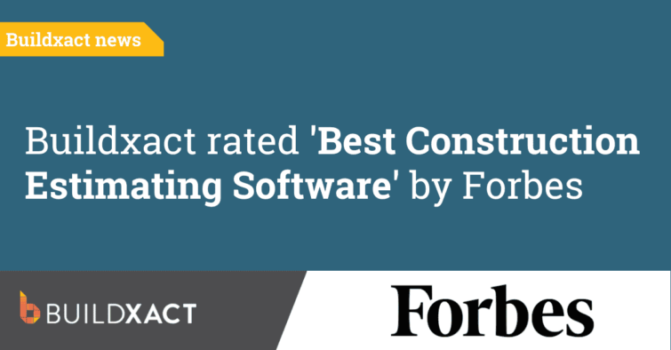 Cover image of Buildxact being rated Best Construction Estimating Software by Forbes