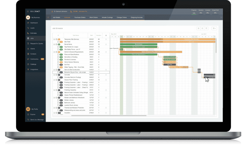 Construction Scheduling Software - Buildxact UK
