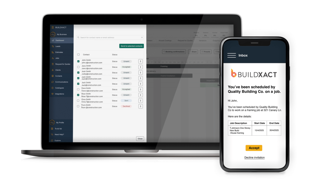 Construction Scheduling Software | Buildxact UK