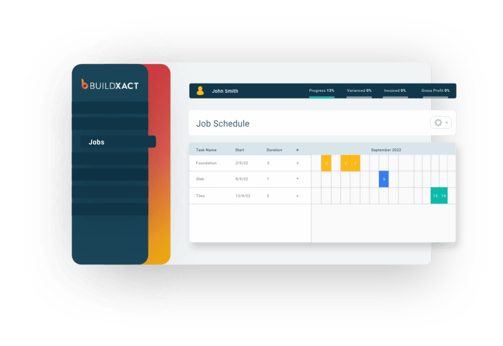 A stylized look at the dealer job schedule screen