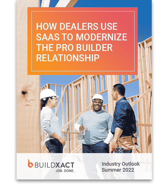 A cover image of our White Paper on how suppliers can use SAAS to modernize their relationship with builders