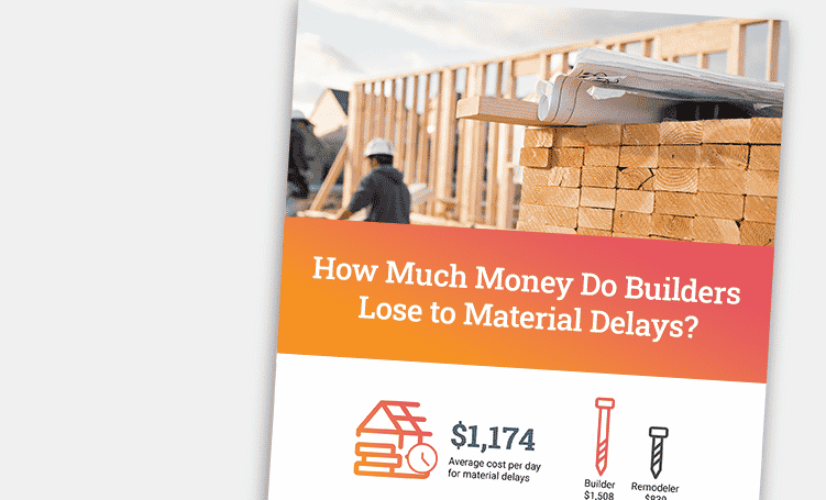 A cover image for our infographic on how much money builders can lose on material delays