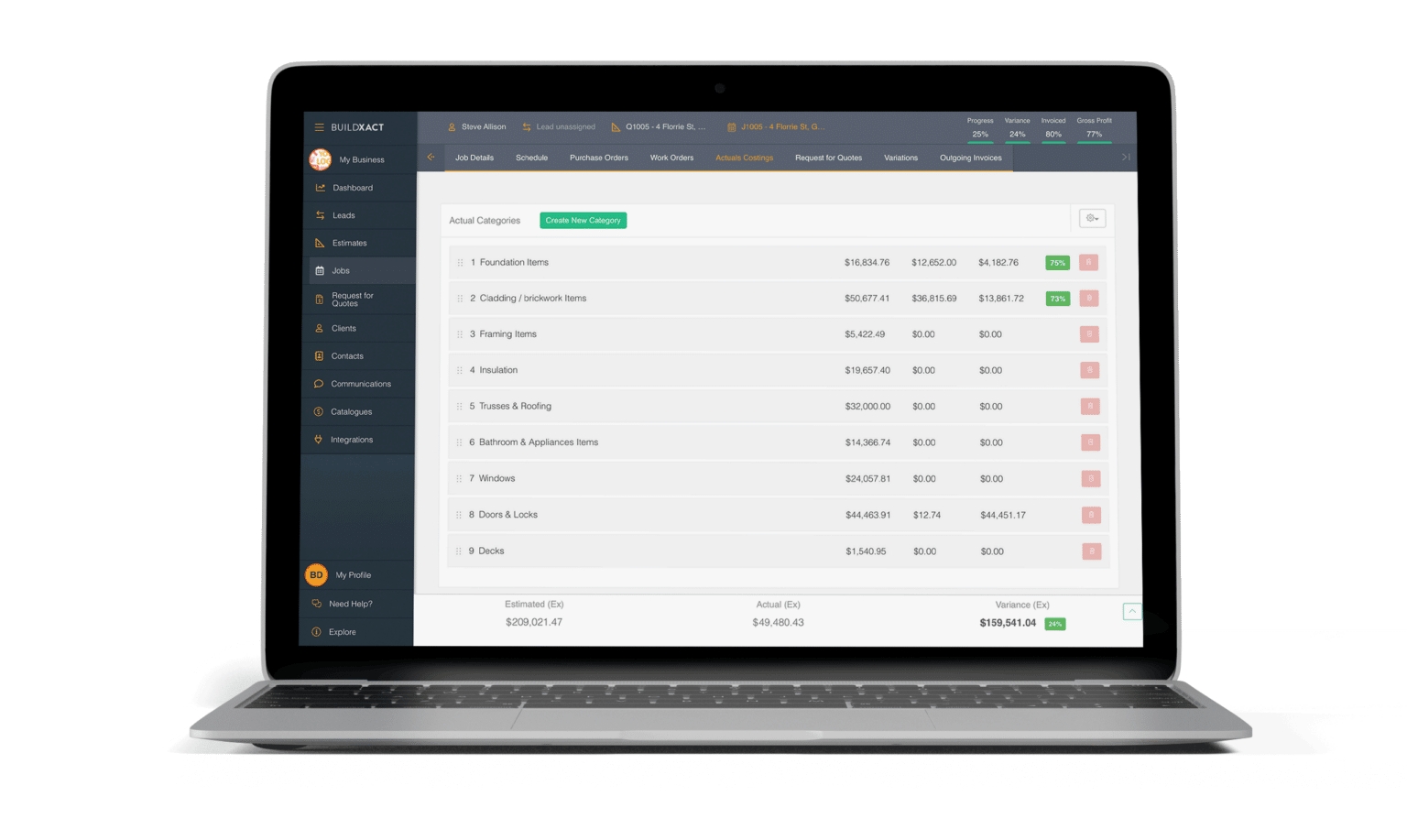 Construction Cost Tracking Software | Buildxact US