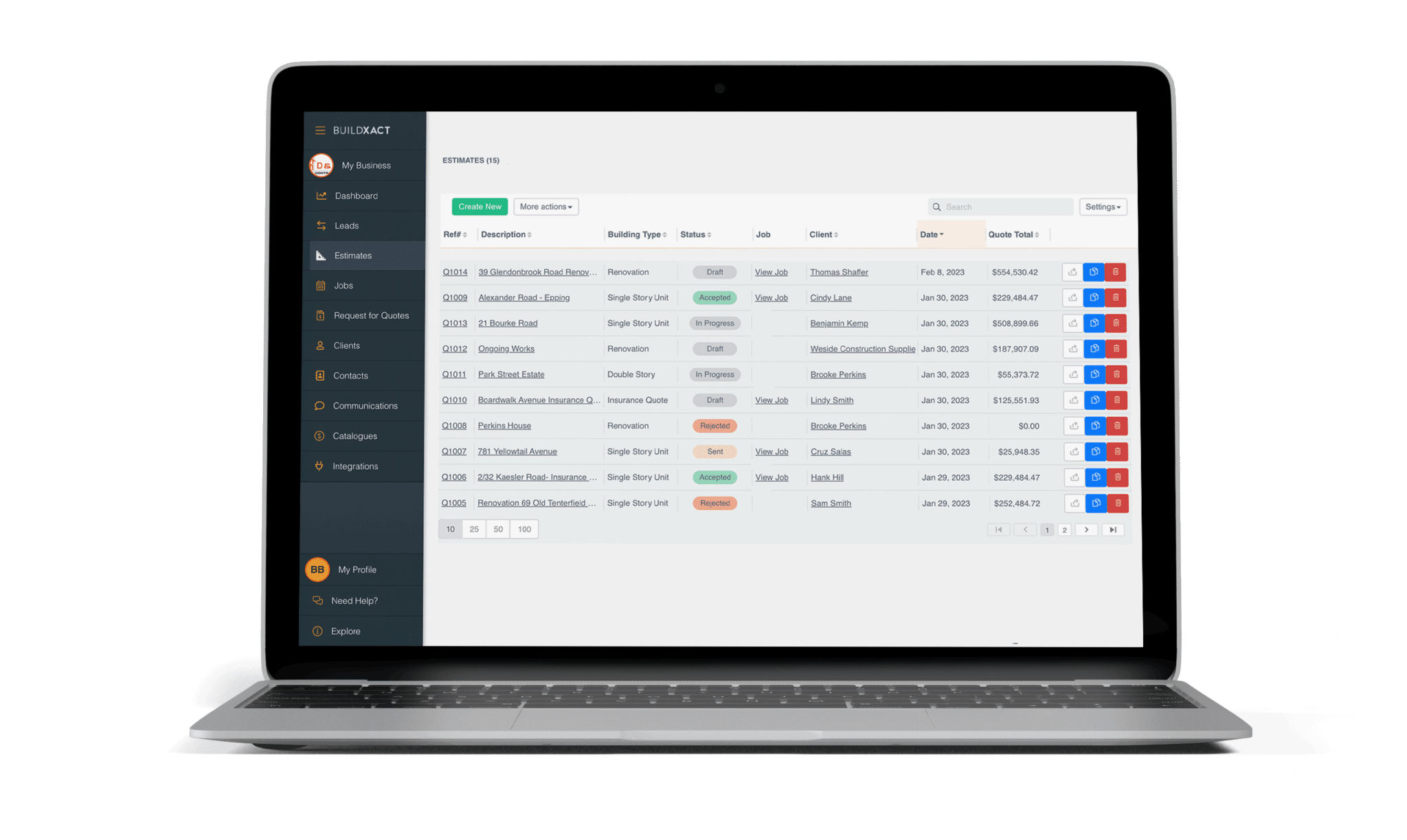 Construction Estimating Software I Buildxact US