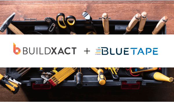 A image of Buildxact and BlueTape logos