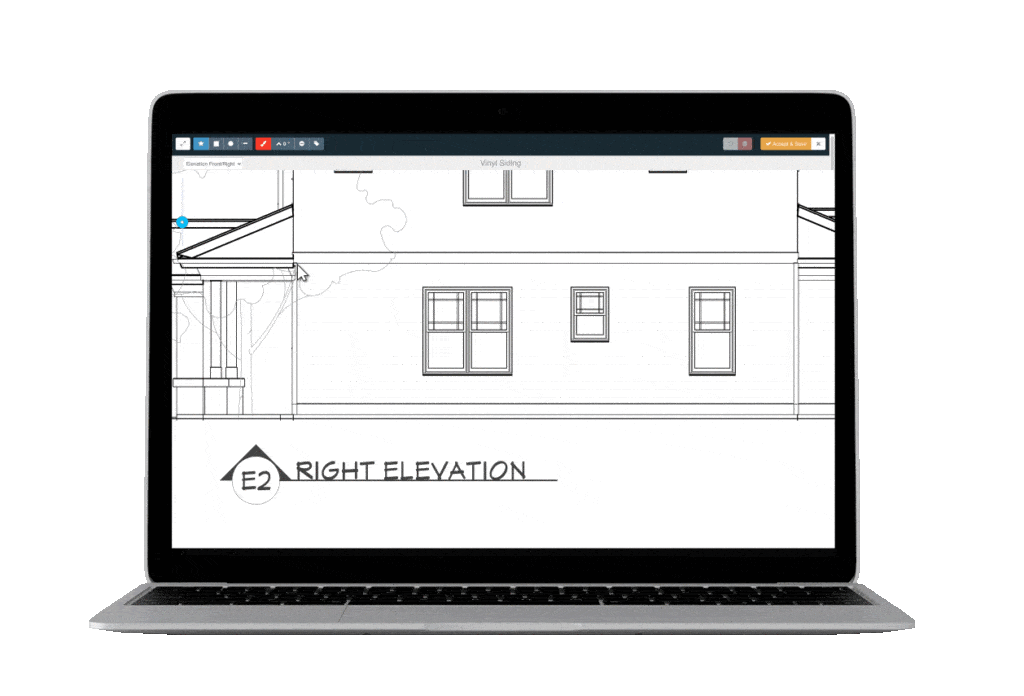animation showing how areas are selected on a blueprint