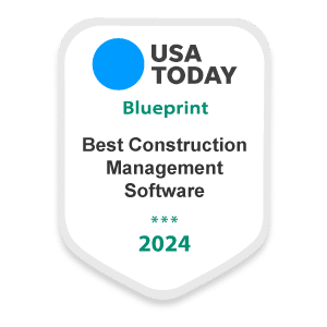 An award badge from USA Today Blueprint