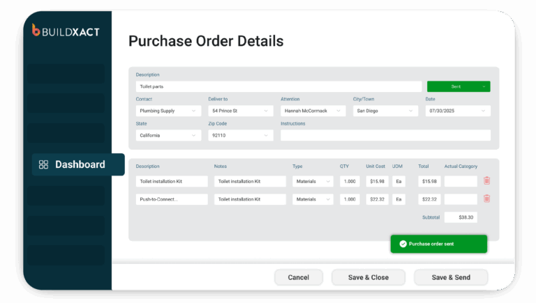 Construction Cost Tracking Software | Buildxact US