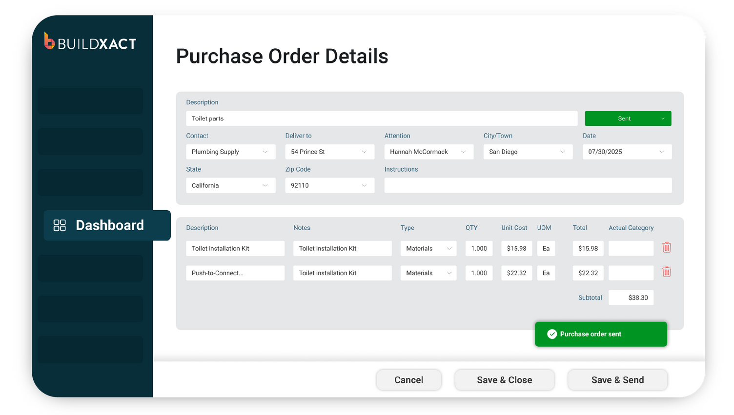 Construction Cost Tracking Software | Buildxact US