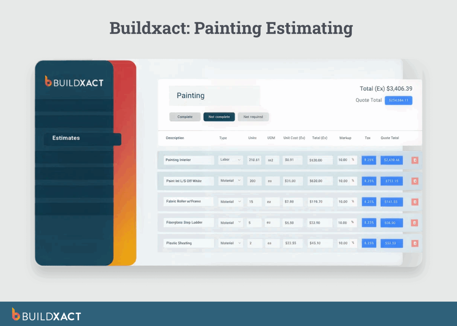 Top Painting Estimating Software Platforms: Buyer's Guide | Buildxact US