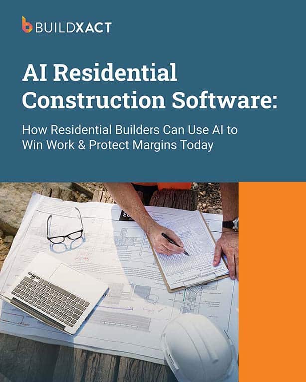 Cover photo of Buildxact’s latest ebook on AI software