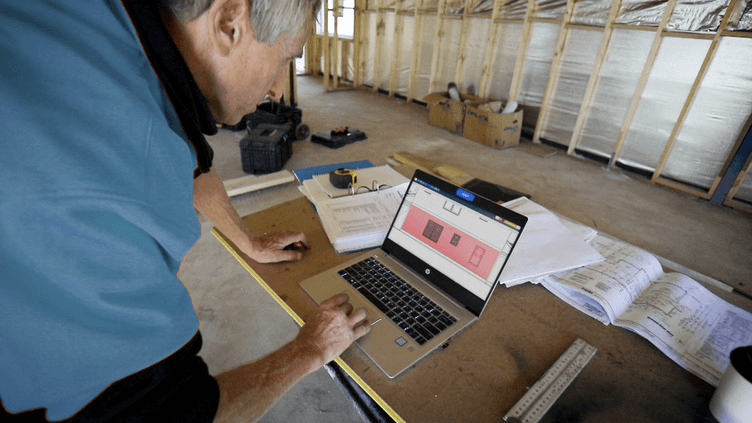 Construction administration work at a residential job site