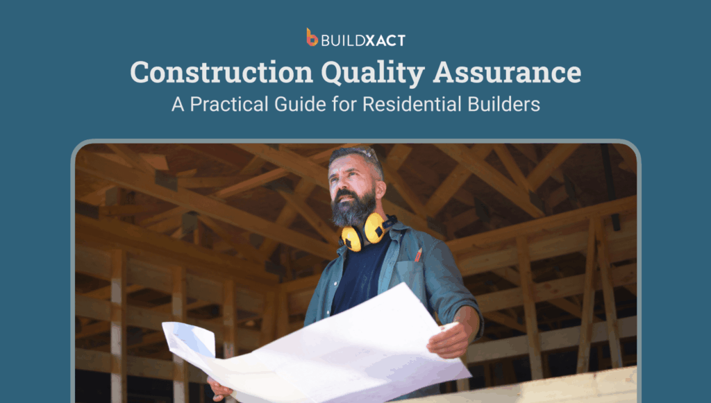 Residential builder reviewing project documentation and specifications before construction begins